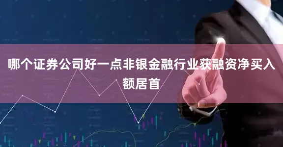 哪个证券公司好一点非银金融行业获融资净买入额居首